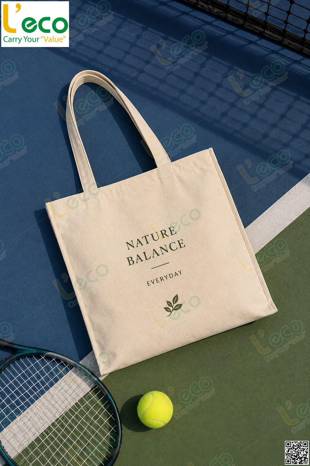 túi tote tennis in logo