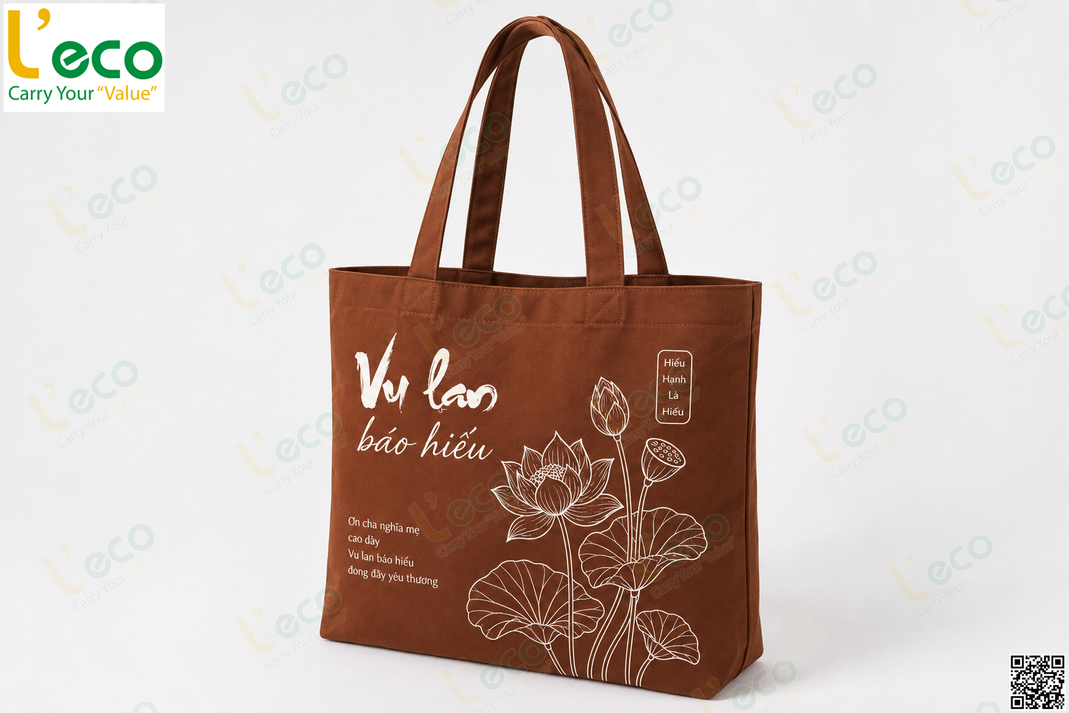 túi vải canvas in ấn họa tiết Vu Lan